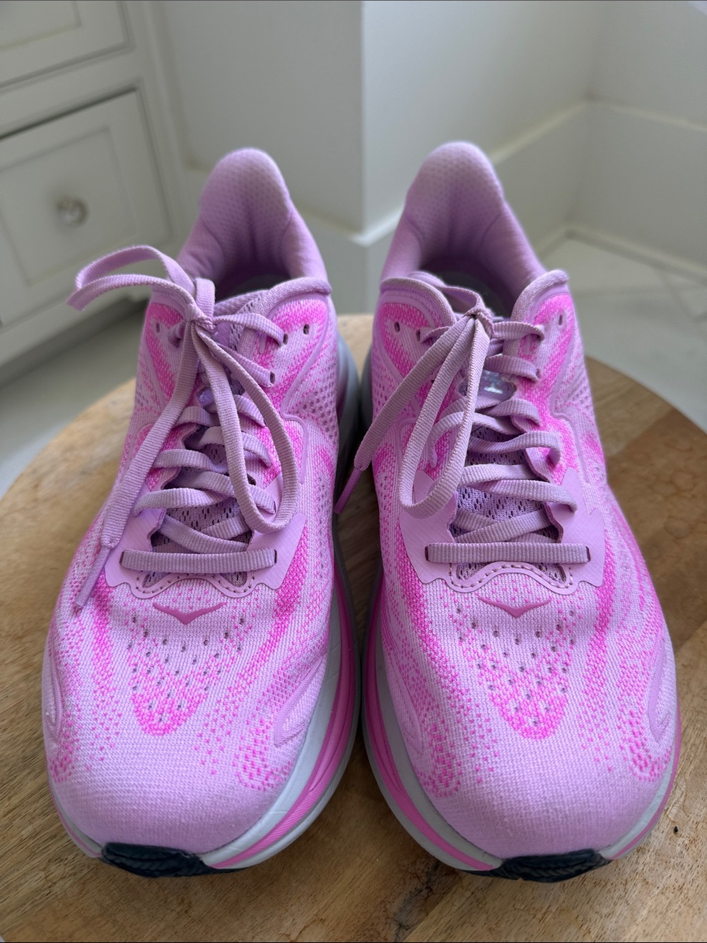 Hoka Light Pink Women's Running Sneakers - Breathable Cushioning